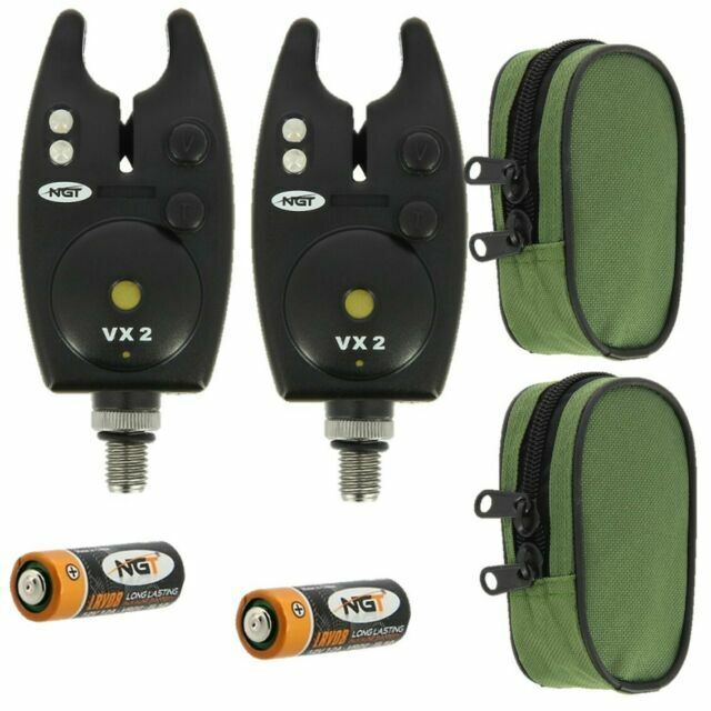 2 x NGT VX2 Bite Alarms Volume & Tone Control Carp Fishing - NGT Tackle Shop