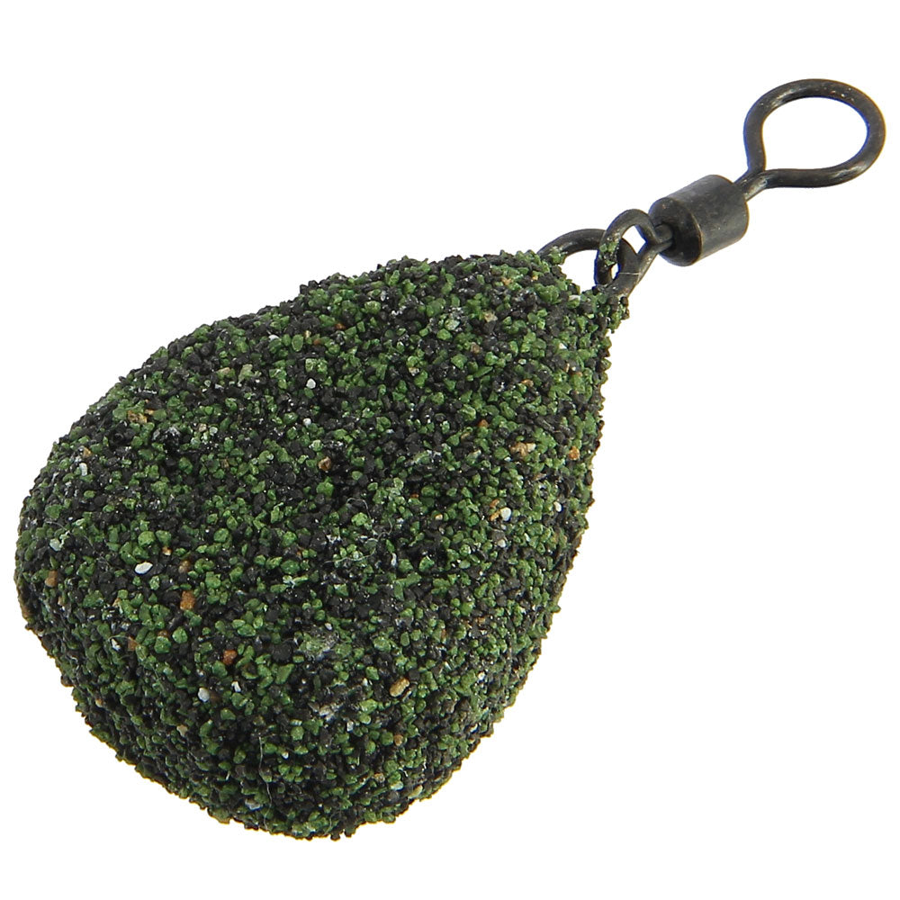 NGT Carp Fishing Leads Gravel Green Flat Pear Weights