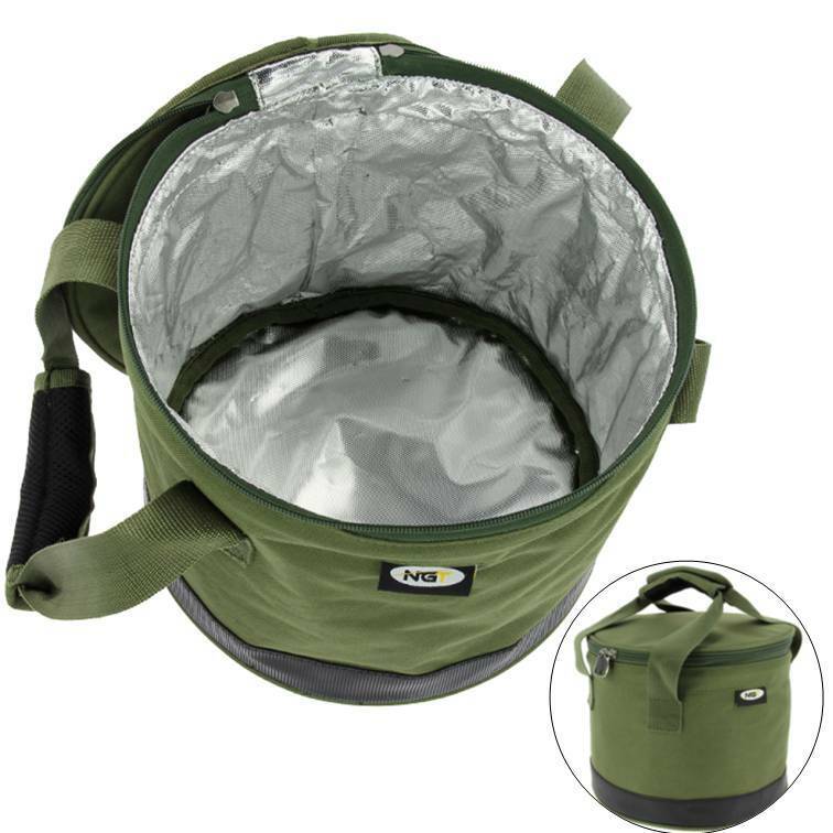 NGT Bait Bin Collapsible Bucket with Handles For Boilies Pellets Carp Fishing - NGT Tackle Shop