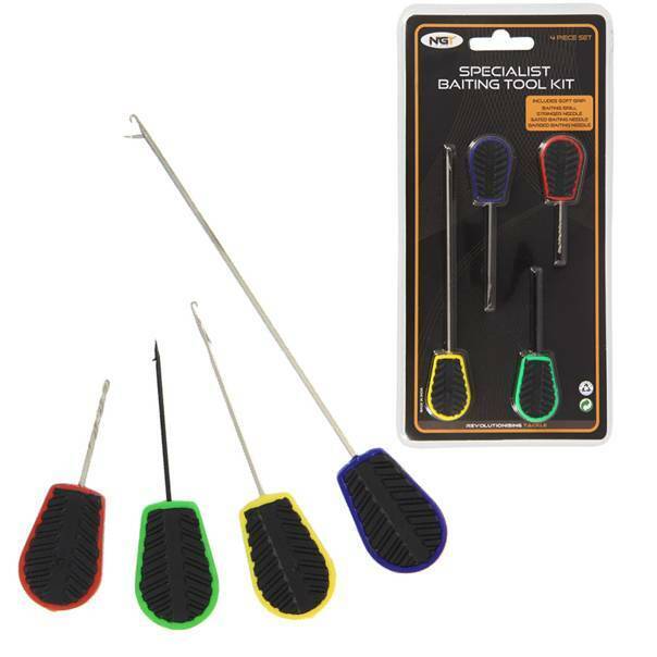 NGT Baiting Tool Set Baiting Needles Carp Fishing Boilie Bait Drill 4 Piece - NGT Tackle Shop