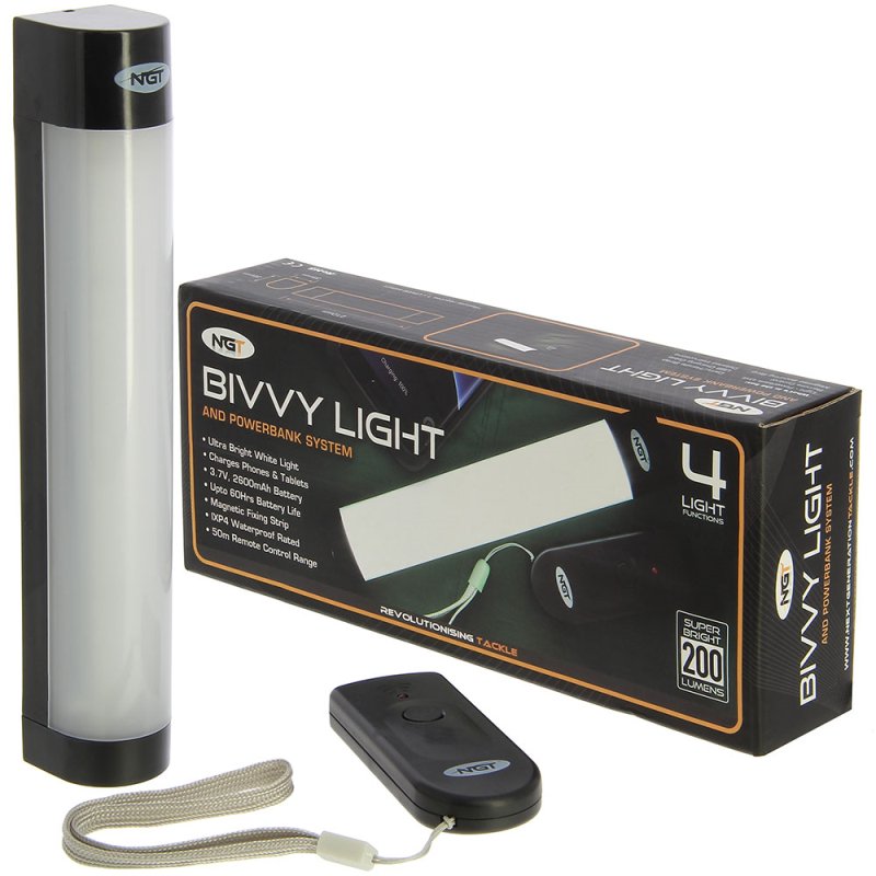 NGT Bivvy Light Carp Fishing Tent Red Light with Powerbank & Remote control - NGT Tackle Shop