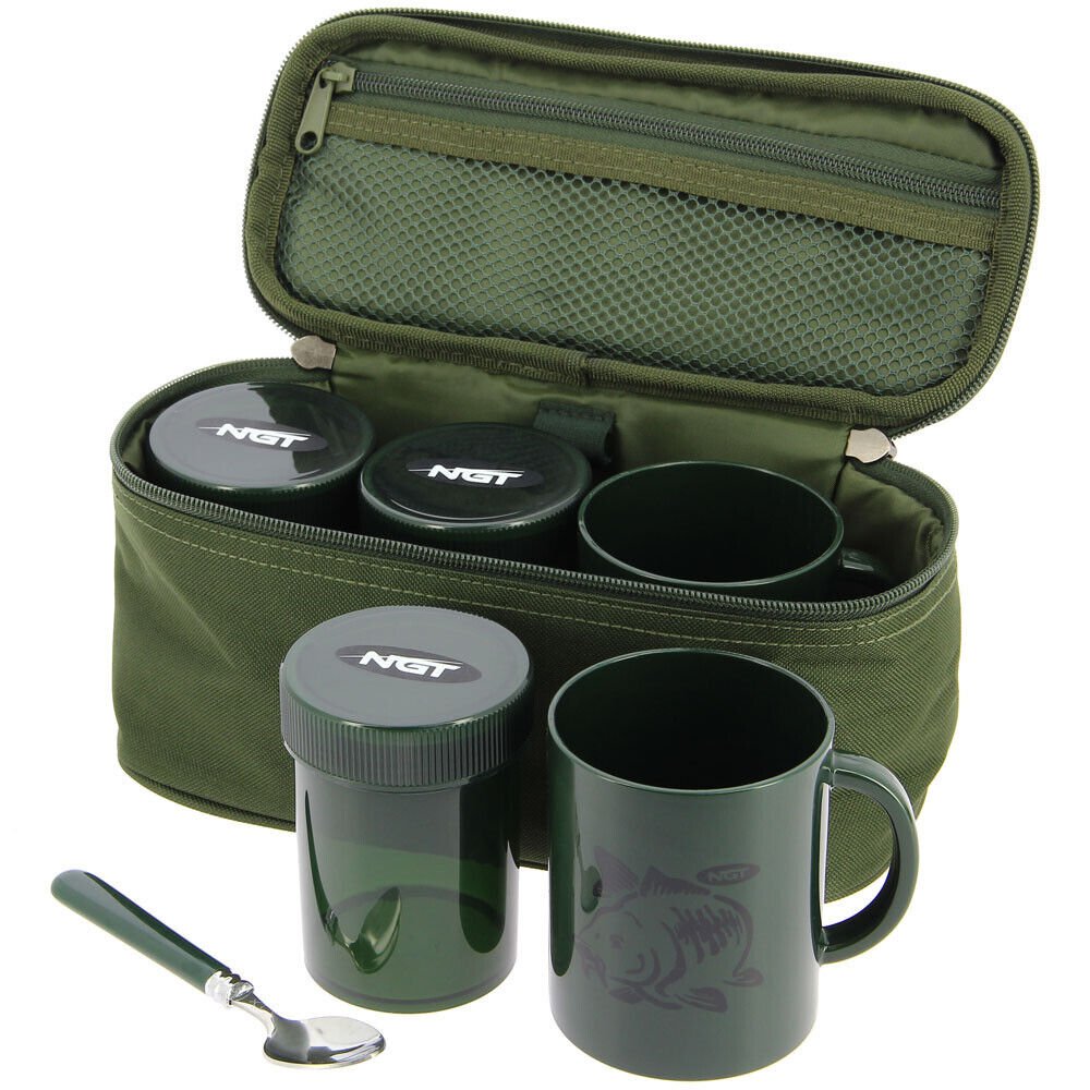 NGT Brew Kit Set 3 Pots 2 Cups Tea Coffee Carp Fishing Tackle Camping - NGT Tackle Shop