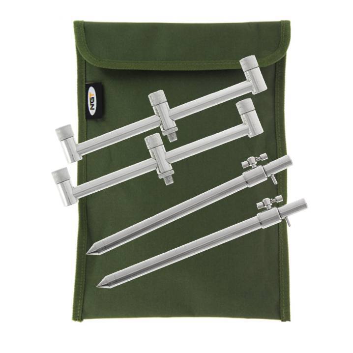 NGT BUZZ BAR SETS BANK STICKS STAINLESS STEEL CARP FISHING 2 / 3 ROD SETS - NGT Tackle Shop