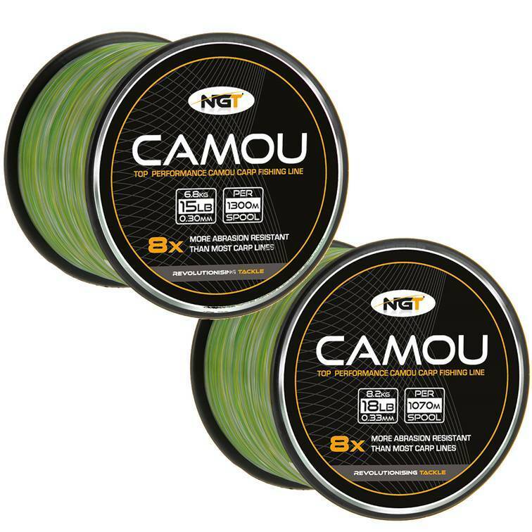 NGT Camou Carp Fishing Line Spool Reel Bulk 15lb 18lb Carp Pike Coarse - Choose - NGT Tackle Shop