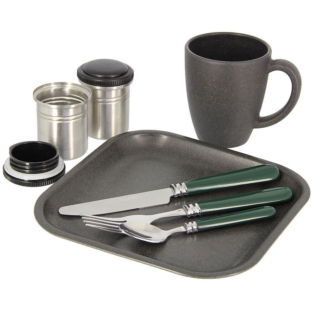 NGT Cutlery Cup Plate Set In Case Solo Session Kit (222) - NGT Tackle Shop