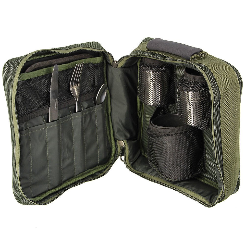 NGT Cutlery Cup Plate Set In Case Solo Session Kit (222) - NGT Tackle Shop