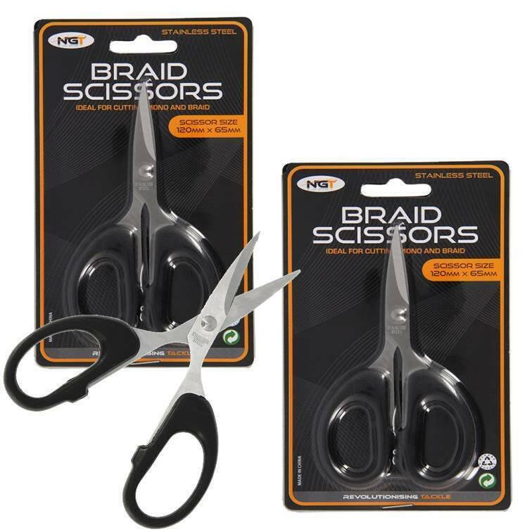 NGT Fishing Scissors x 2 Ultra Sharp Braid Line Carp Coarse Sea Tackle - NGT Tackle Shop