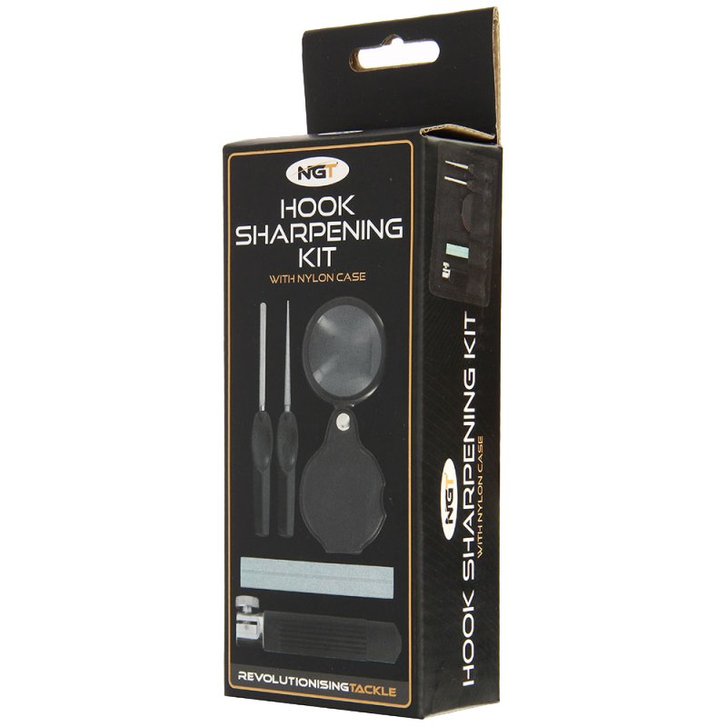 NGT Hook Sharpening Kit Clamp File Vice Tool Sharpener Stone Magnifying Glass - NGT Tackle Shop