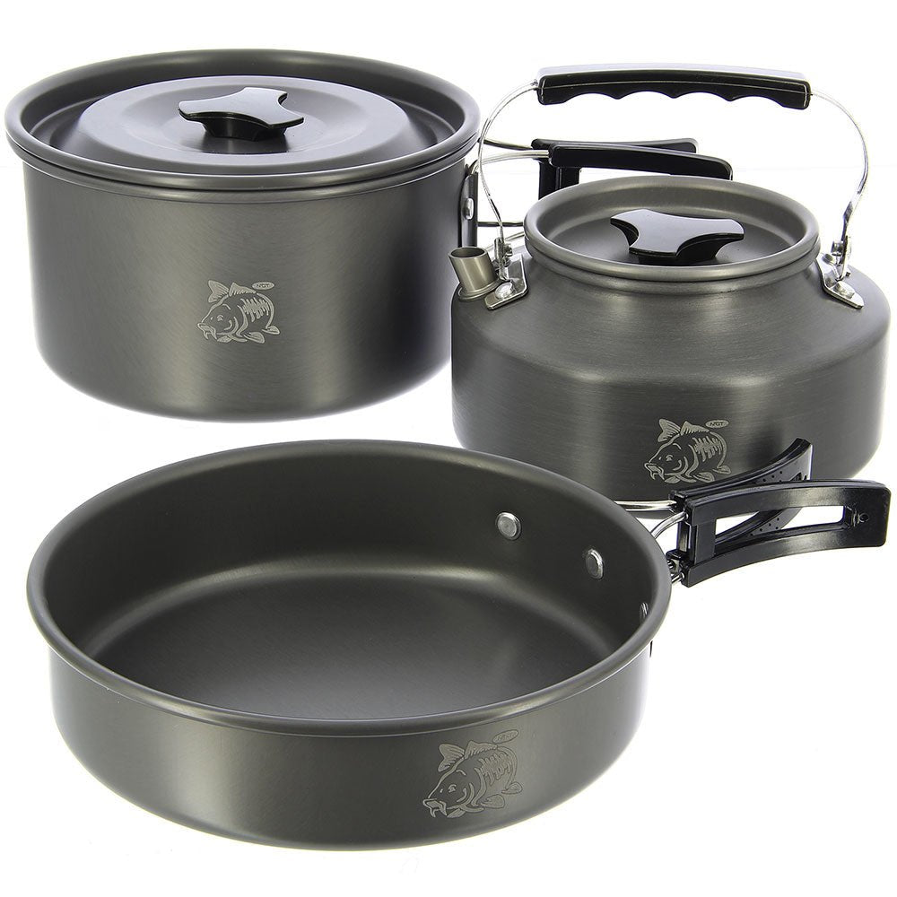 NGT Outdoor Cook Set 1.1 litre Kettle Pot and Pan - NGT Tackle Shop