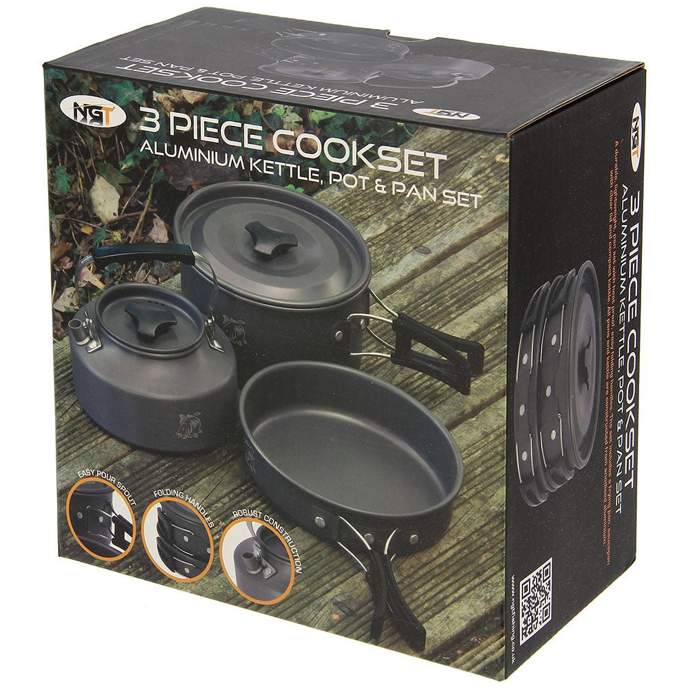 NGT Outdoor Cook Set 1.1 litre Kettle Pot and Pan - NGT Tackle Shop
