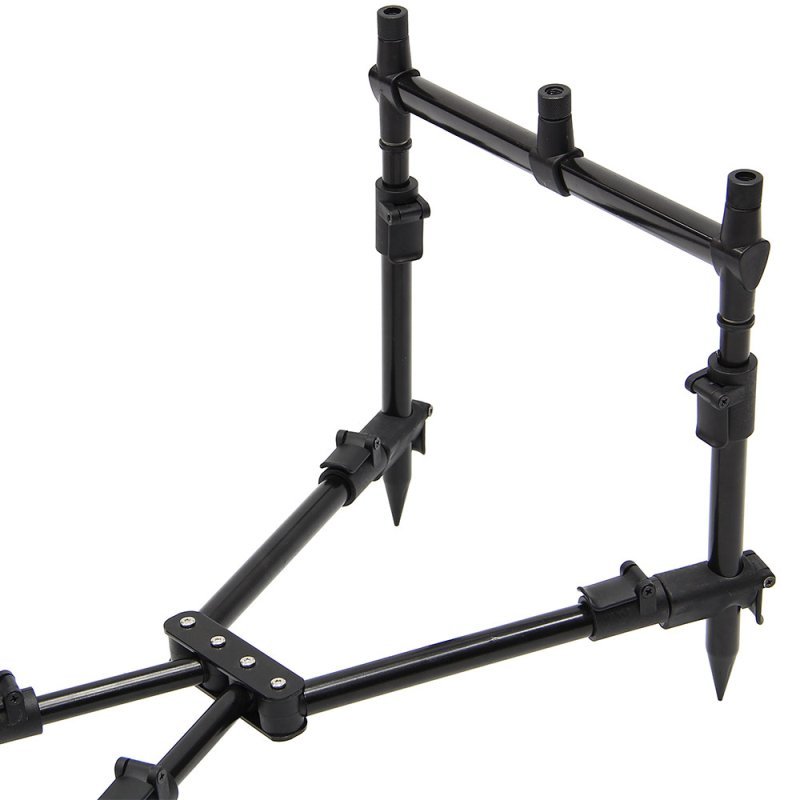 NGT Carp Fishing Rod Pod Nomad Mk2 Compact Black With Bank Sticks & Buzz Bars - NGT Tackle Shop