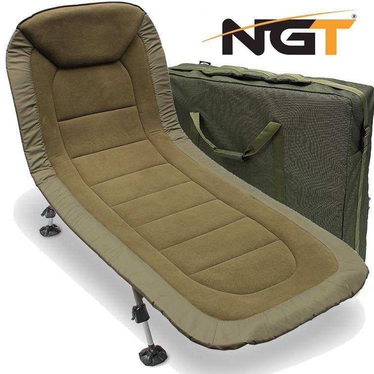 NGT XPR Fleece Lined Bedchair with Case -1 - NGT Tackle Shop