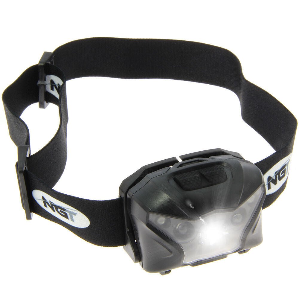 NGT XPR Head Torch Fishing Red Green White Light 140 Lumens Rechargeable Cree - NGT Tackle Shop