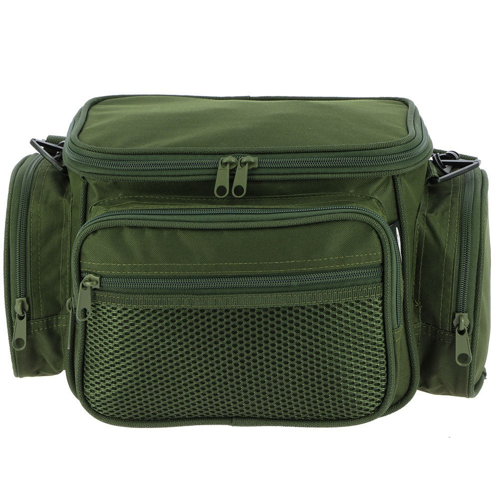 NGT Fishing Tackle Bag Small Holdall Green Carp Multi Pocket Carryall Stalking