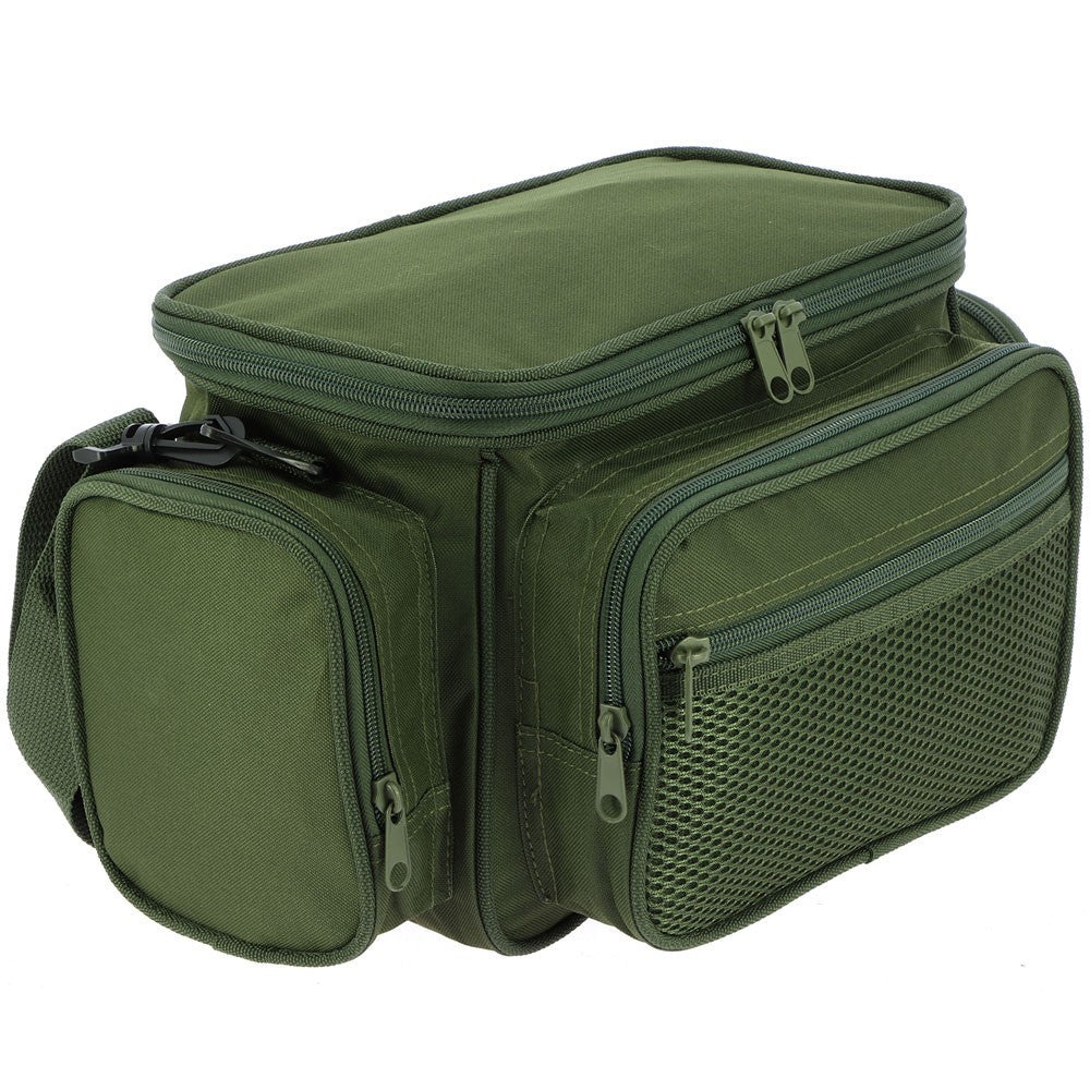 NGT Fishing Tackle Bag Small Holdall Green Carp Multi Pocket Carryall Stalking