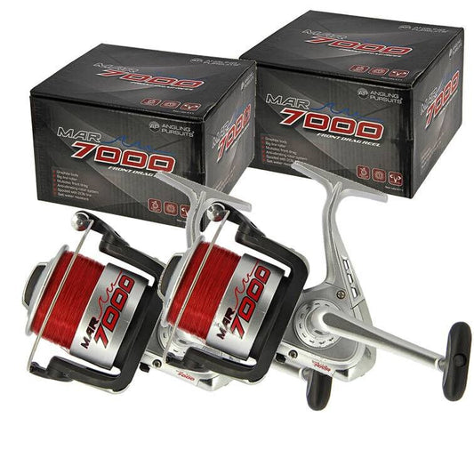2 x SEA FISHING REELS 1BB REEL WITH 20lb RED SEA FISHING LINE FRONT DRAG - NGT Tackle Shop
