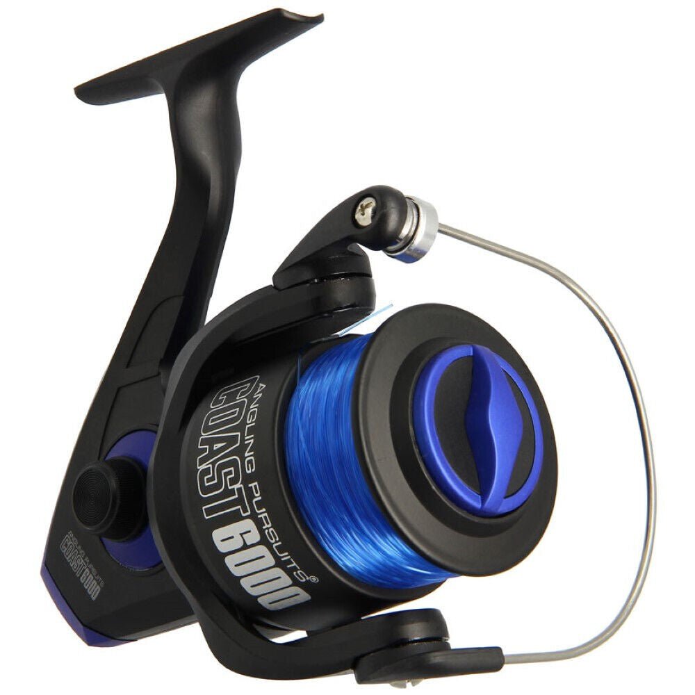 2 x SEA FISHING REELS 1BB REEL WITH 20lb SEA FISHING LINE COAST 6000 FRONT DRAG - NGT Tackle Shop