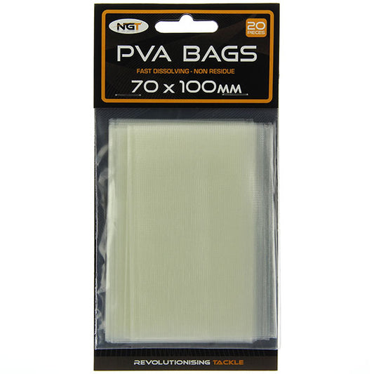NGT PVA bags - 70x100mm | 20 Pack