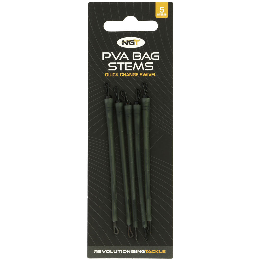 NGT Lead Stems 8cm with Quick Change Swivel – Pack of 5