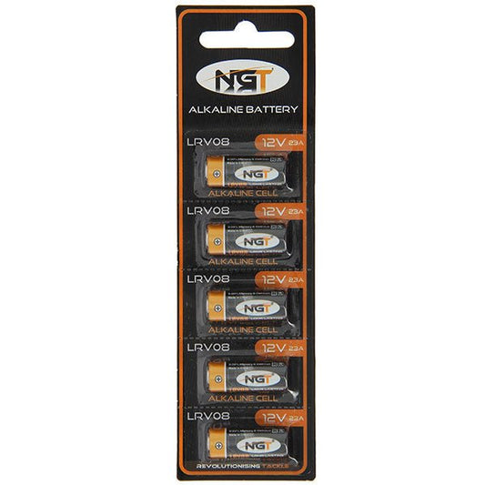 NGT Bite Alarm Batteries LRV08 12v Battery for VX VC VS XPR Pack of 5 - 1 - NGT Tackle Shop