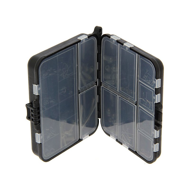 Fishing Terminal Tackle Carp Rig Accessory Box 175pc Hooks Beads Swivels Clips - NGT Tackle Shop