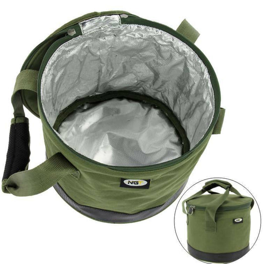 NGT Bait Bin Collapsible Bucket with Handles For Boilies Pellets Carp Fishing - NGT Tackle Shop