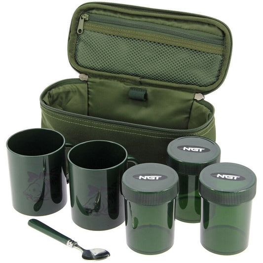 NGT Brew Kit Set 3 Pots 2 Cups Tea Coffee Carp Fishing Tackle Camping - NGT Tackle Shop