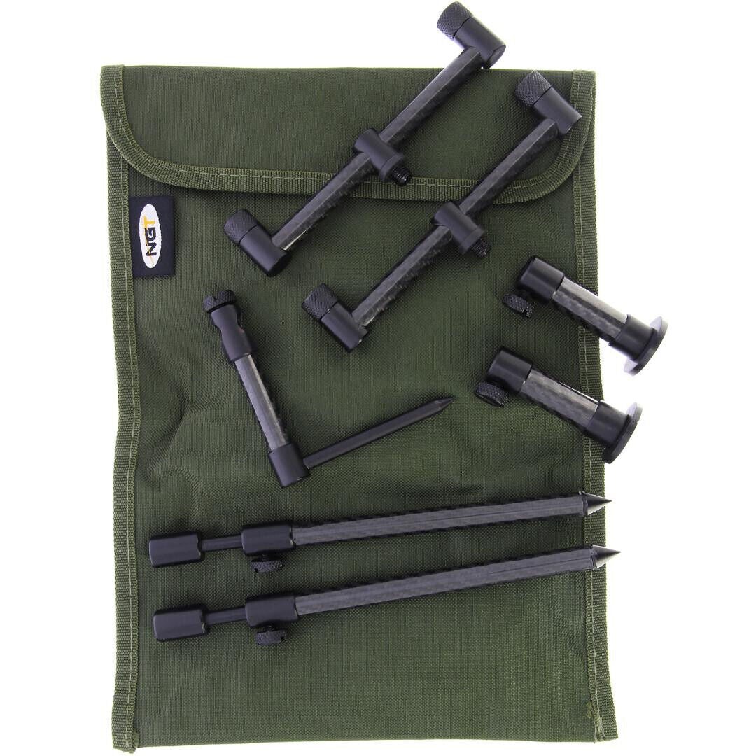 NGT Buzz Bar Set Carbon Fibre Carp Fishing Bank Sticks Stabiliser Stage Stands - NGT Tackle Shop