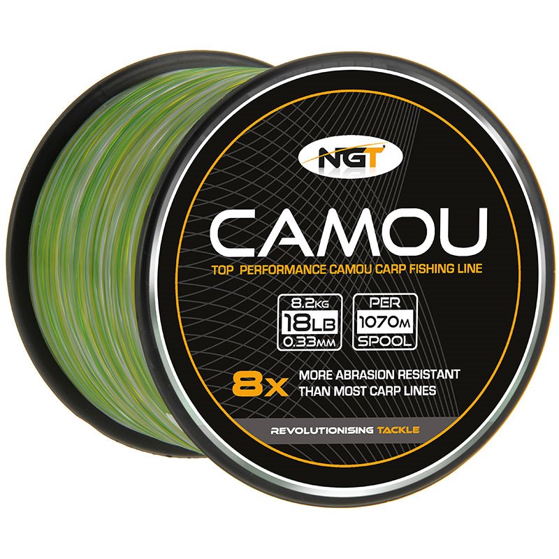 NGT Camou Carp Fishing Line Spool Reel Bulk 15lb 18lb Carp Pike Coarse - Choose - NGT Tackle Shop