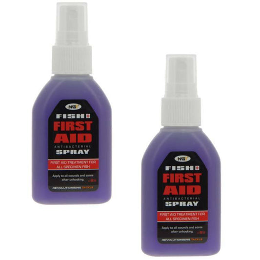 NGT Fish Aid Spray Antiseptic Antibacterial 50ml x 2 Carp Care First Aid Spray - NGT Tackle Shop