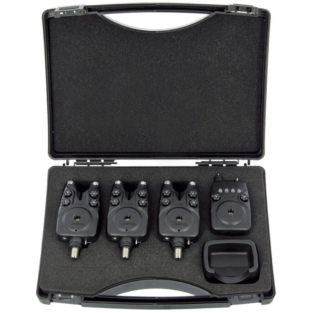 NGT Carp Fishing Bite Alarm Set Dynamic MK2 Wireless 3 Alarms Covers & Receiver - NGT Tackle Shop