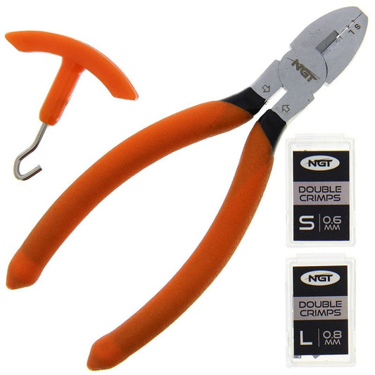 NGT Carp Fishing Crimp Tool for Stiff Leaders Hook Link Rigs Free Crimps - NGT Tackle Shop