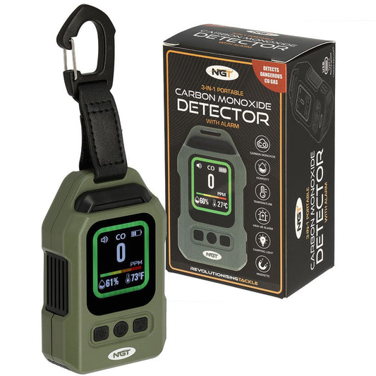 NGT CO Detector with Alarm, Thermometer and Light (787) -1 - NGT Tackle Shop
