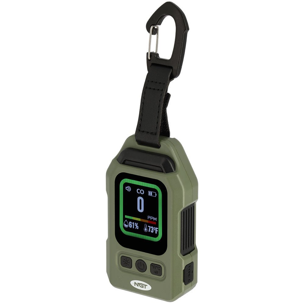NGT CO Detector with Alarm, Thermometer and Light (787) -11 - NGT Tackle Shop