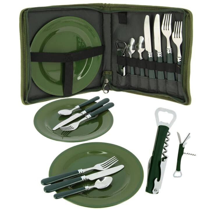 NGT Cutlery Set Fishing Angling Angler Outdoors Carp Bivvy Camping Case 600 - NGT Tackle Shop