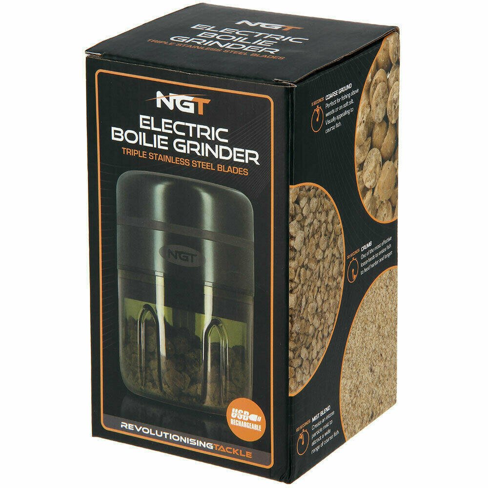 NGT Electric Boilie Grinder Carp Fishing USB Rechargeable Crusher Bait Chopper - NGT Tackle Shop