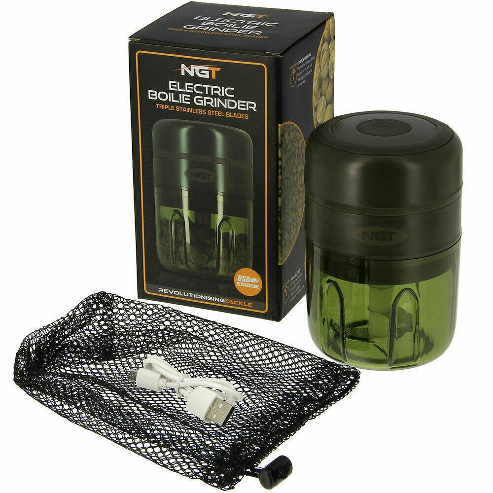 NGT Electric Boilie Grinder Carp Fishing USB Rechargeable Crusher Bait Chopper - NGT Tackle Shop