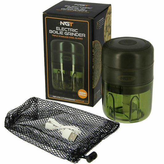 NGT Electric Boilie Grinder Carp Fishing USB Rechargeable Crusher Bait Chopper - NGT Tackle Shop
