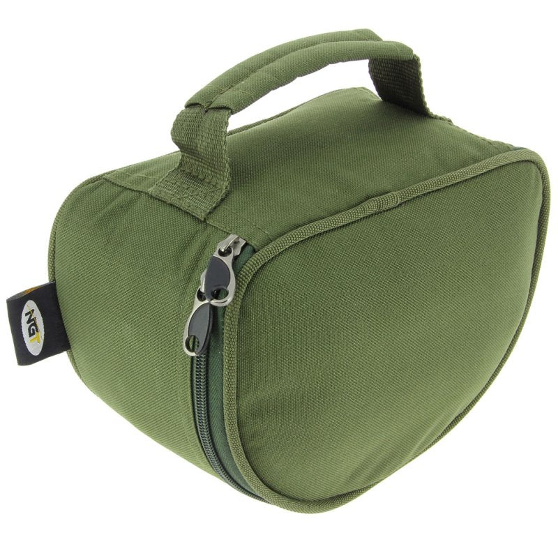 NGT Fishing Reel Cases Pouch Padded Green Carp Fishing Fits Most Big Pit Reels - NGT Tackle Shop
