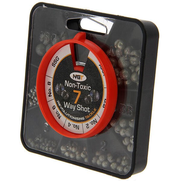 NGT Fishing Split Shot 7 Way Soft Weights Non Toxic SSG AAA BB No1 No4 No6 No8 - NGT Tackle Shop