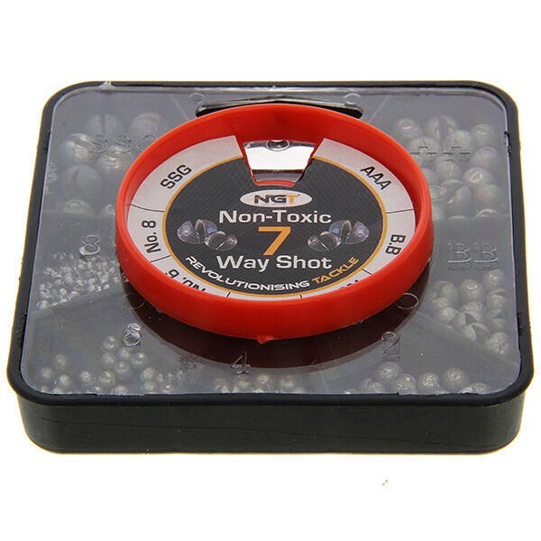NGT Fishing Split Shot 7 Way Soft Weights Non Toxic SSG AAA BB No1 No4 No6 No8 - NGT Tackle Shop