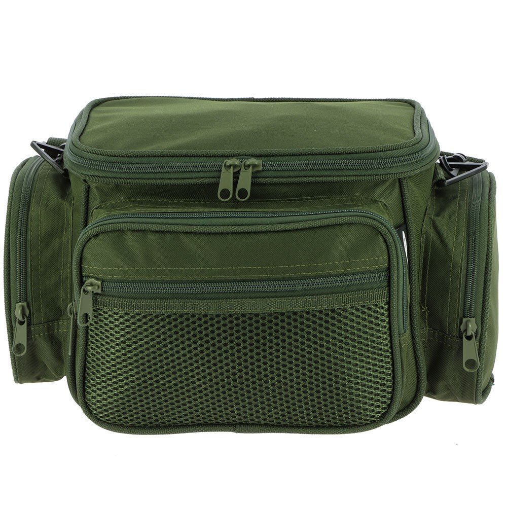 NGT Fishing Tackle Bag Small Holdall Green Carp Multi Pocket Carryall Stalking -7 - NGT Tackle Shop