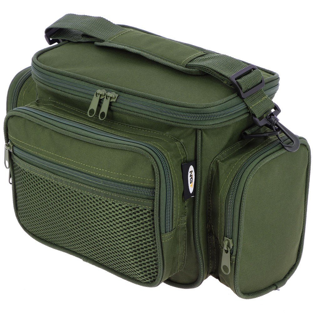 NGT Fishing Tackle Bag Small Holdall Green Carp Multi Pocket Carryall Stalking -2 - NGT Tackle Shop