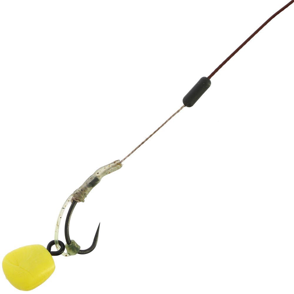 NGT Hair Rigs x 6 'D RIG' Size 6 and 8 Barbless hooks Bait Screw Floating Corn -6 - NGT Tackle Shop