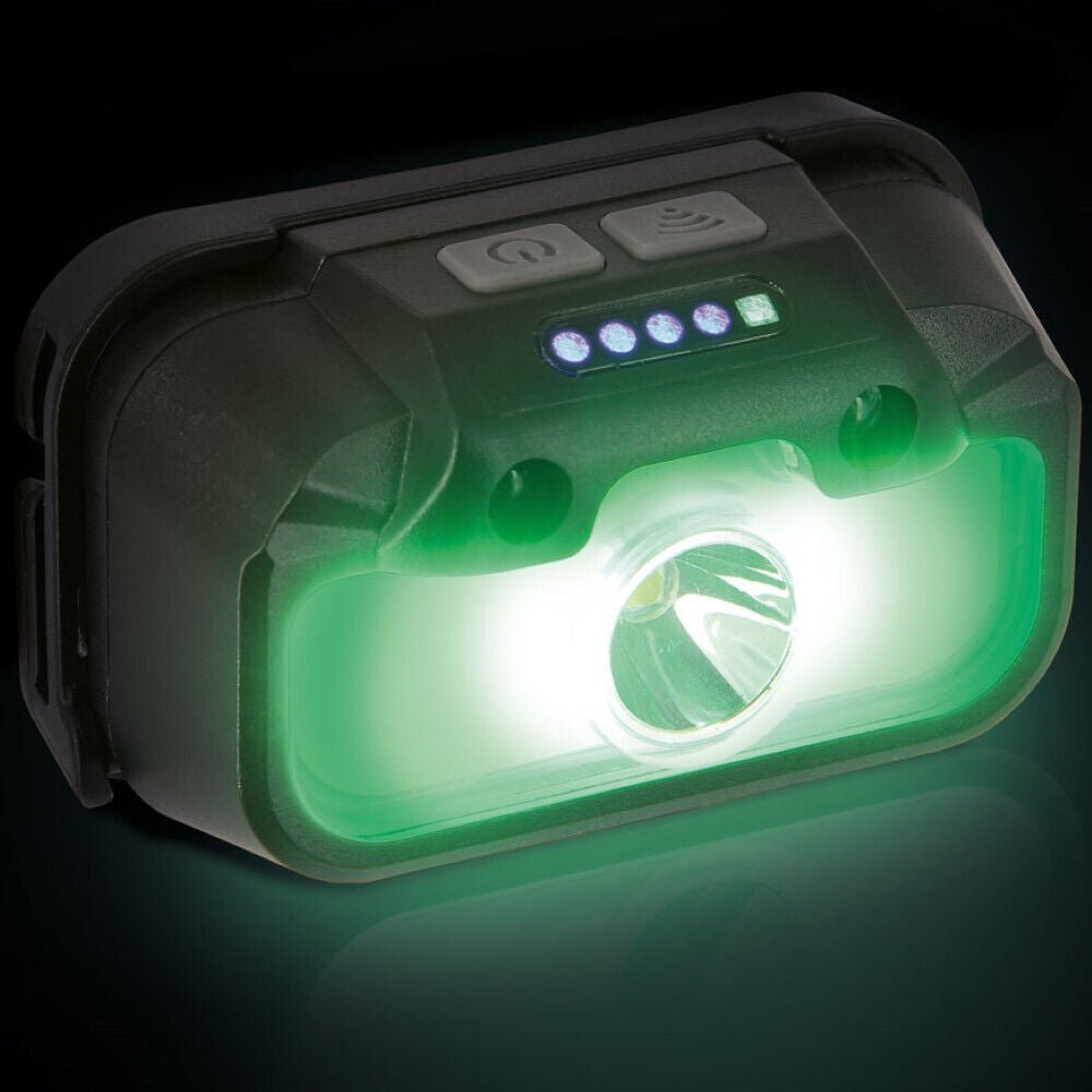 NGT Head Torch Profiler Headlamp Fishing Red Green White 330 Lms Rechargeable Sensor Beam - NGT Tackle Shop