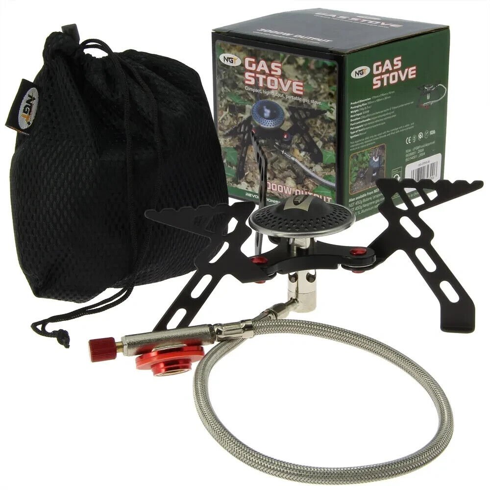 NGT High Output Gas Stove 3000w Portable Compact Camping Cooker Carp Fishing - NGT Tackle Shop