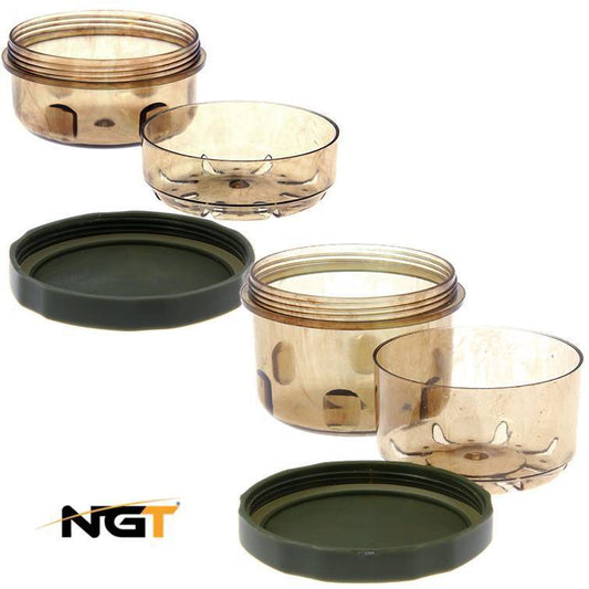 NGT Hookbait Tubs Glug Boilie Bait Drench Pots Inner Tray Carp Fishing - Choose - NGT Tackle Shop