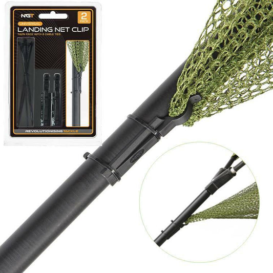 NGT Landing Net Handle Clip x 2 Fits 36" 42" 50" Specimen Nets Carp Fishing - NGT Tackle Shop