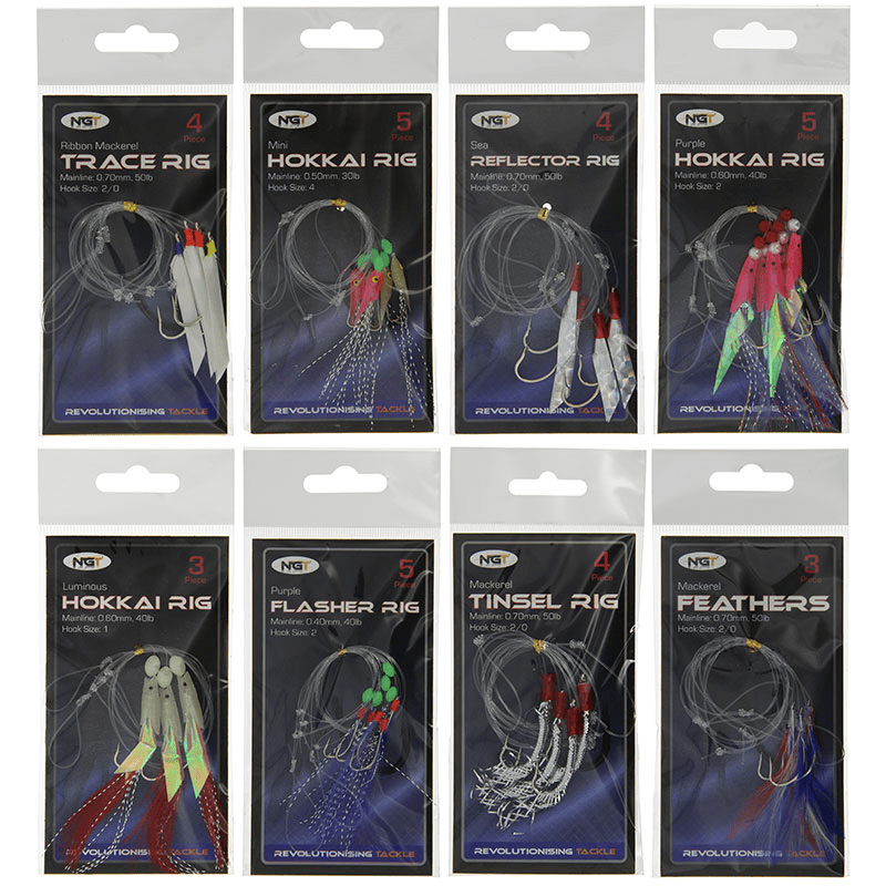NGT Sea Feathers - 8 Pack of Assorted Sea Feathers -1 - NGT Tackle Shop