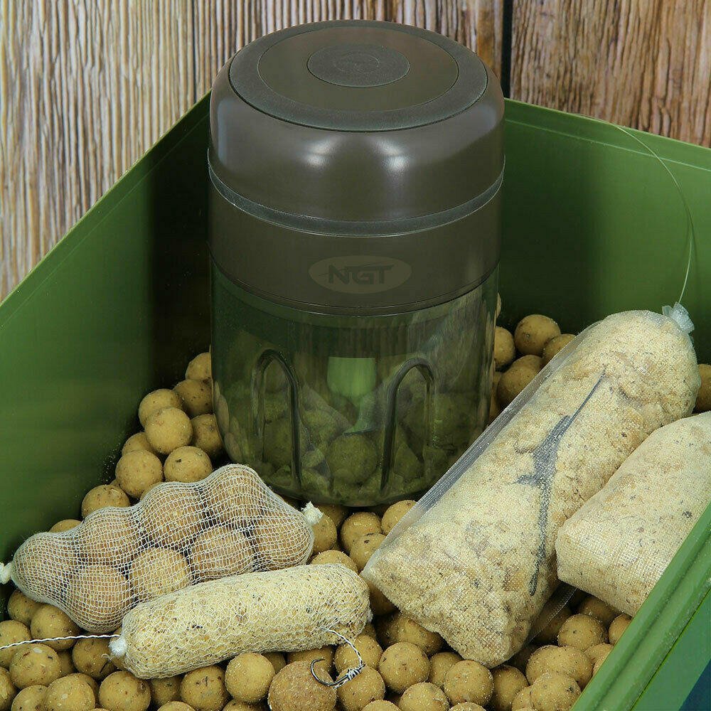 NGT Electric Boilie Grinder Carp Fishing USB Rechargeable Crusher Bait Chopper - NGT Tackle Shop